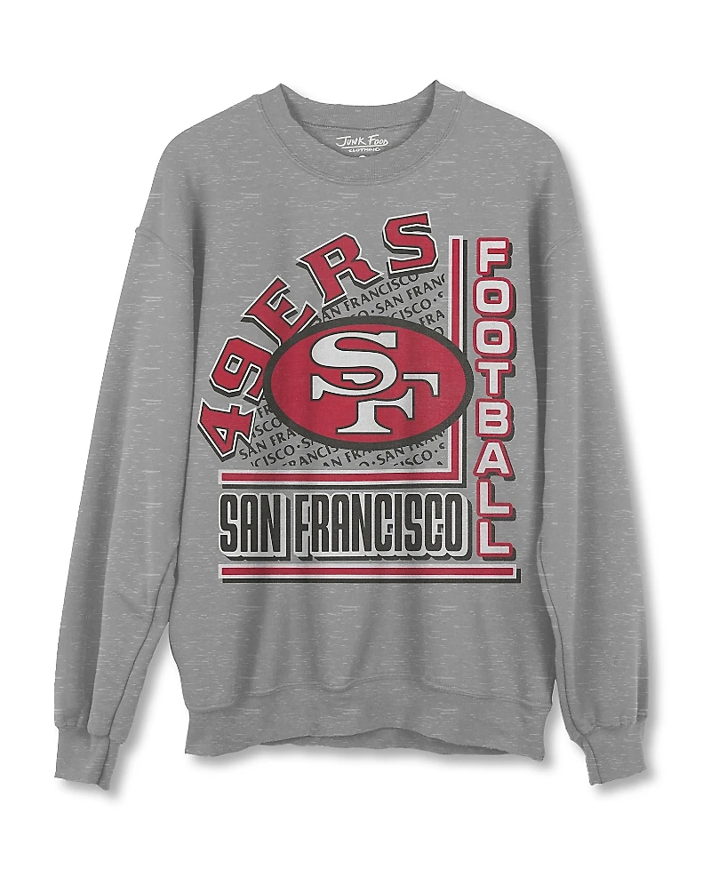Junk Food Clothing Unisex Nfl San Francisco 49ers Backfield Crew Fleece Sweatshirt