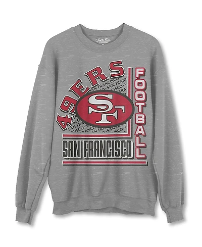Junk Food Clothing Unisex Nfl San Francisco 49ers Backfield Crew Fleece Sweatshirt