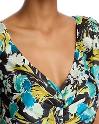 Tossed Floral Walker Dress