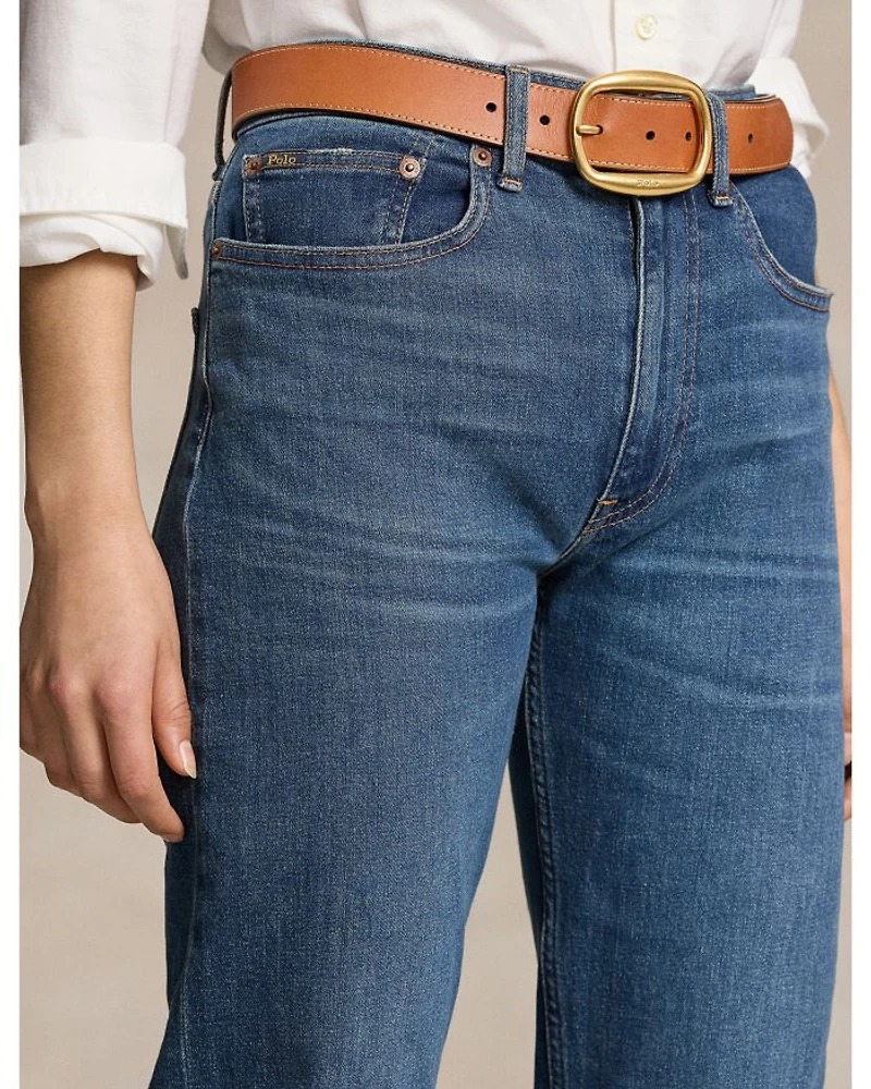 High Rise Straight Jeans indigo Blue
