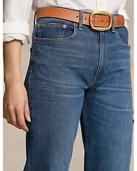 High Rise Straight Jeans indigo Blue