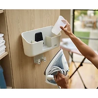 IronHub Wall Mounted Iron Storage Caddy With Ironing Board Hook