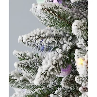 Snow Kissed Pine 6.5' Flocked Tree with Multicolor LED Light