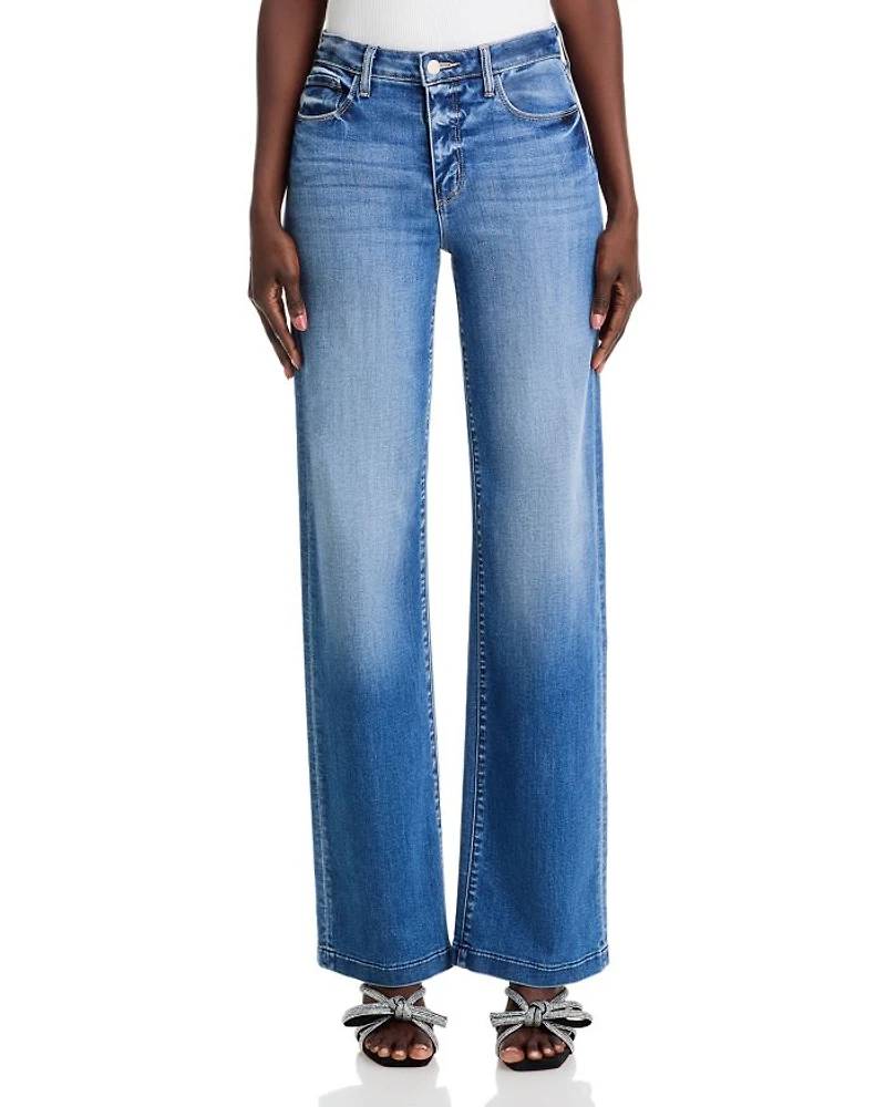 Clayton High Rise Wide Leg Jeans Hampton