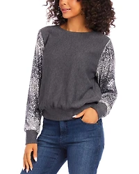 Sequin Sleeve Top