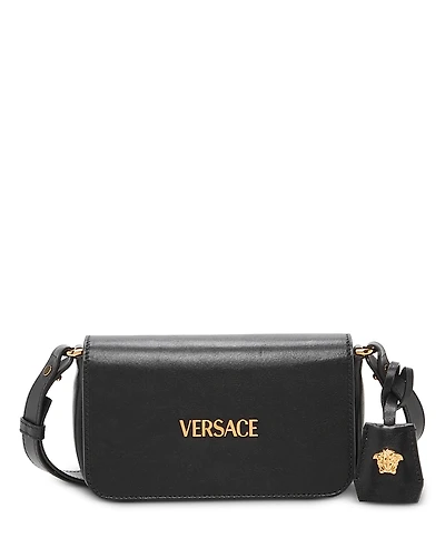 Versace Tag Mini Leather Shoulder Bag