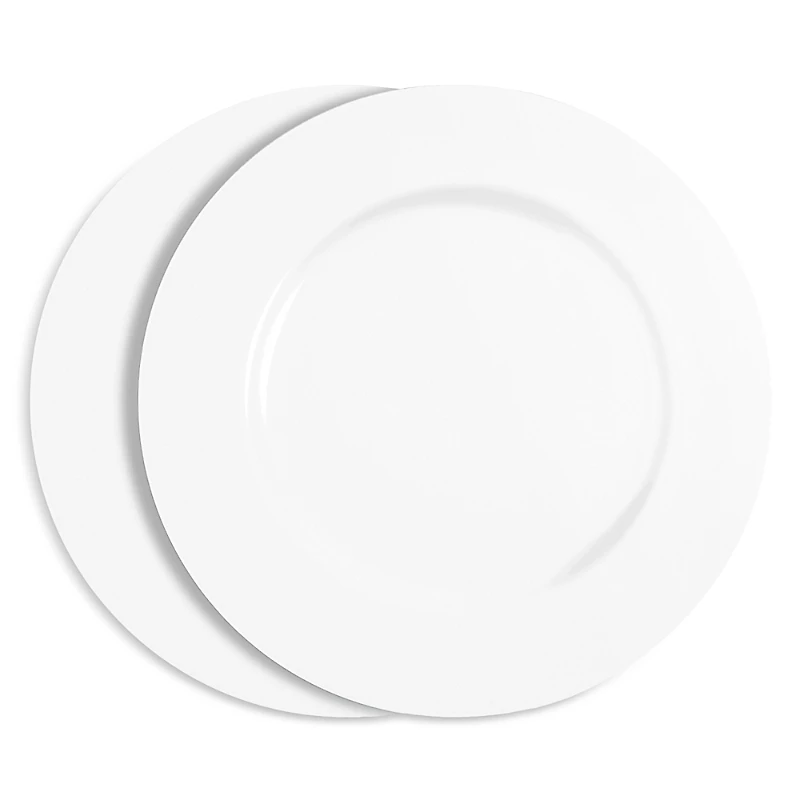 Richard Brendon White Rimmed Dinner Plate, Set of 2