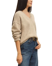 Highland Alpaca Blend Boxy V Neck Sweater
