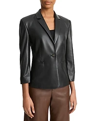 Vince Shrunken Leather Blazer