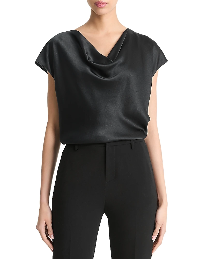 Vince Cowl Neck Silk Blouse
