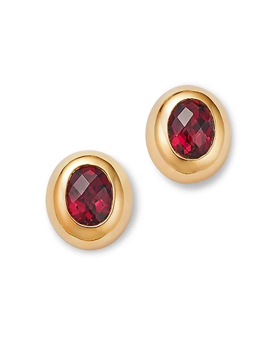 Bloomingdale's Fine Collection Rhodolite Oval Stud Earrings