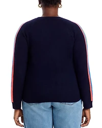 Cashmere Rainbow Athletic Stripe Sweater - Exclusive