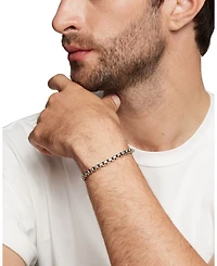 Men's Box Chain Bracelet Sterling Silver