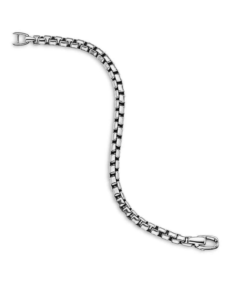 Men's Box Chain Bracelet Sterling Silver