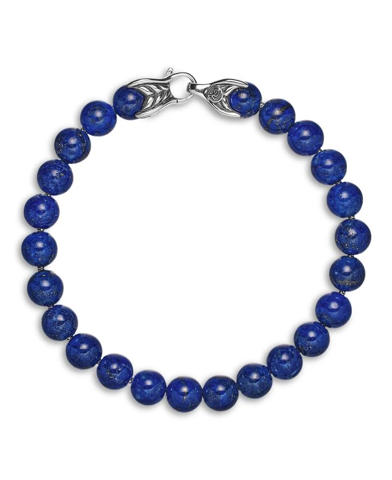 Men's Spiritual Beads Bracelet with Lapis Lazuli, 8mm