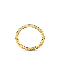 18K Yellow Gold DY Eden Partway Eternity Band Ring with Pavé Diamonds