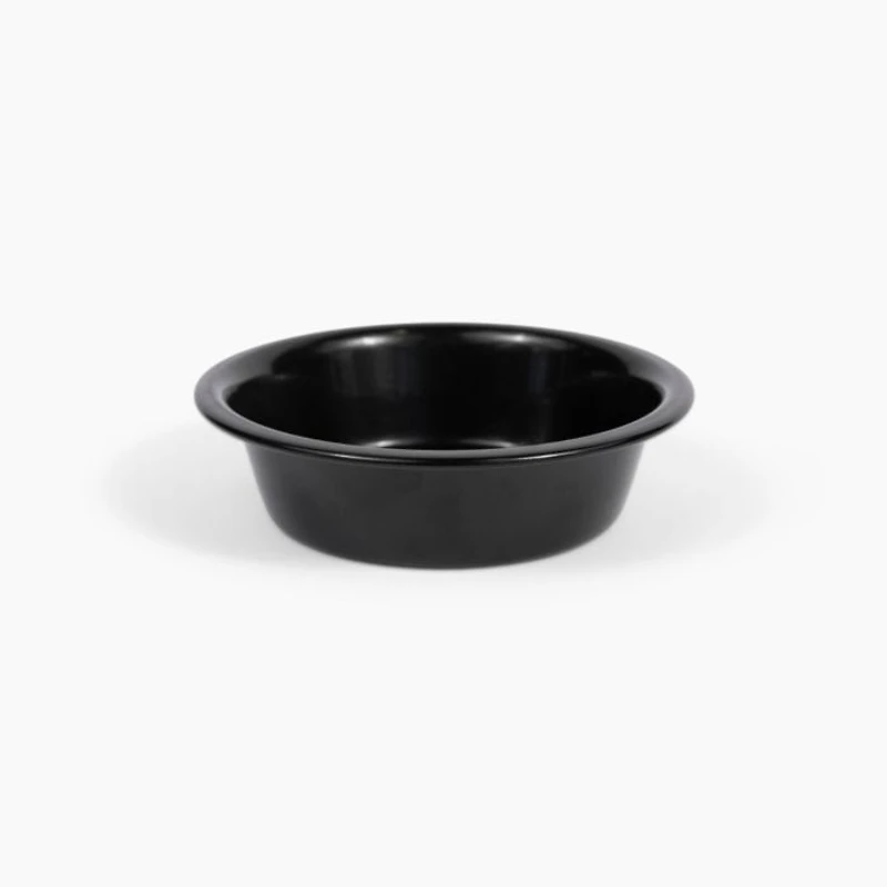 Small Smoke Grey Double Bowl Pet Feeder, 1 Pint Bowls