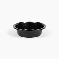 Small Smoke Grey Double Bowl Pet Feeder, 1 Pint Bowls