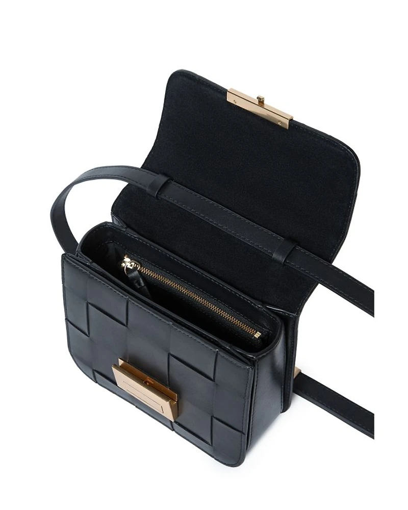 Desi Woven Leather Crossbody