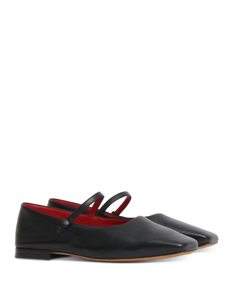 Women's Square Toe Mary Jane Flats