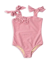 Girls' Shimmer Flowers One Piece Swimsuit - Little Kid, Big Kid
