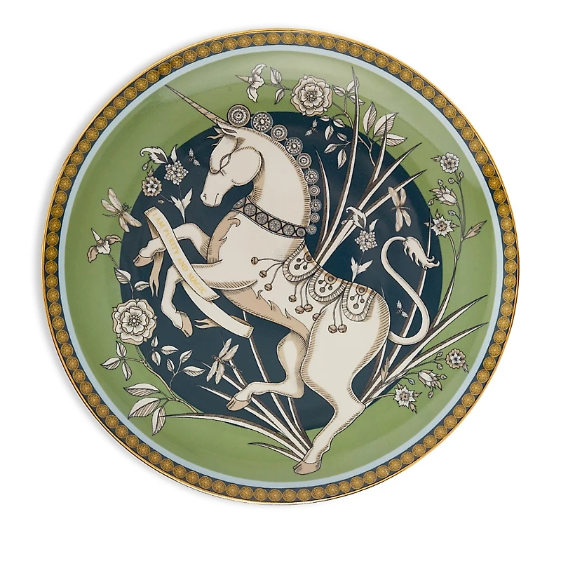La DoubleJ Unicorn Light Green Decorative Plate