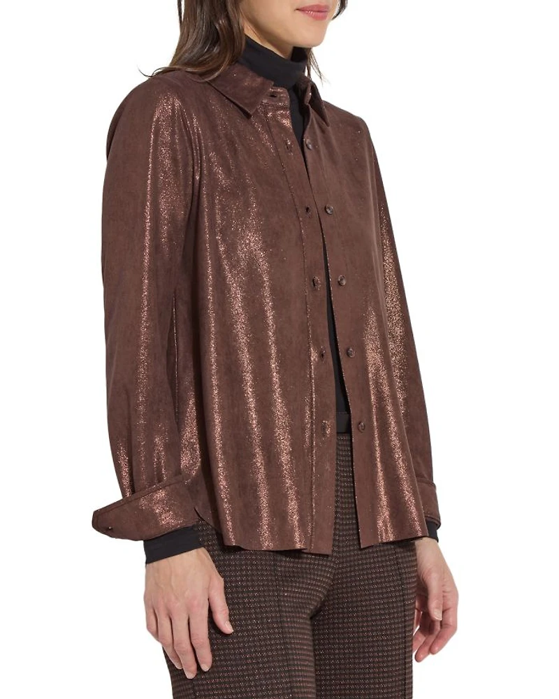 Connie Foiled Shirt Jacket