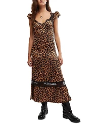 Free People Foolish Heart Leopard Print Dress