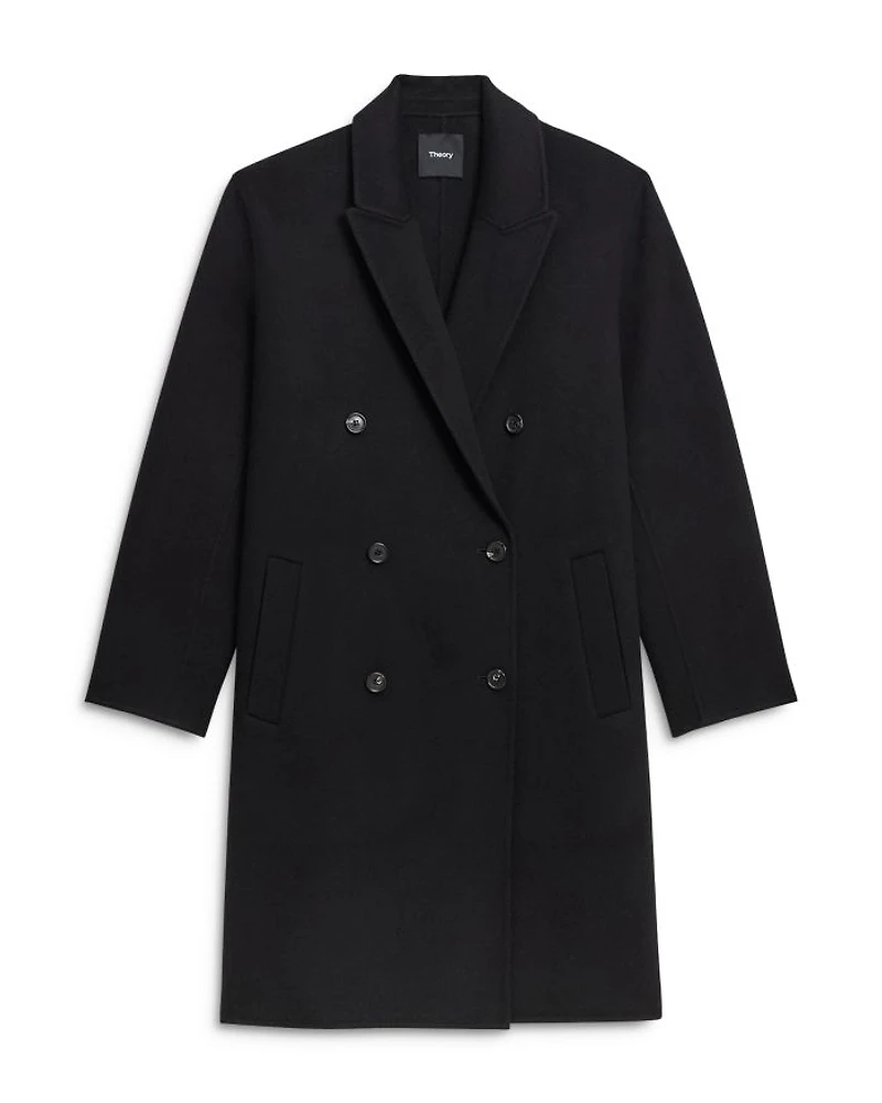 Double Breasted Coat Face Wool & Cashmere