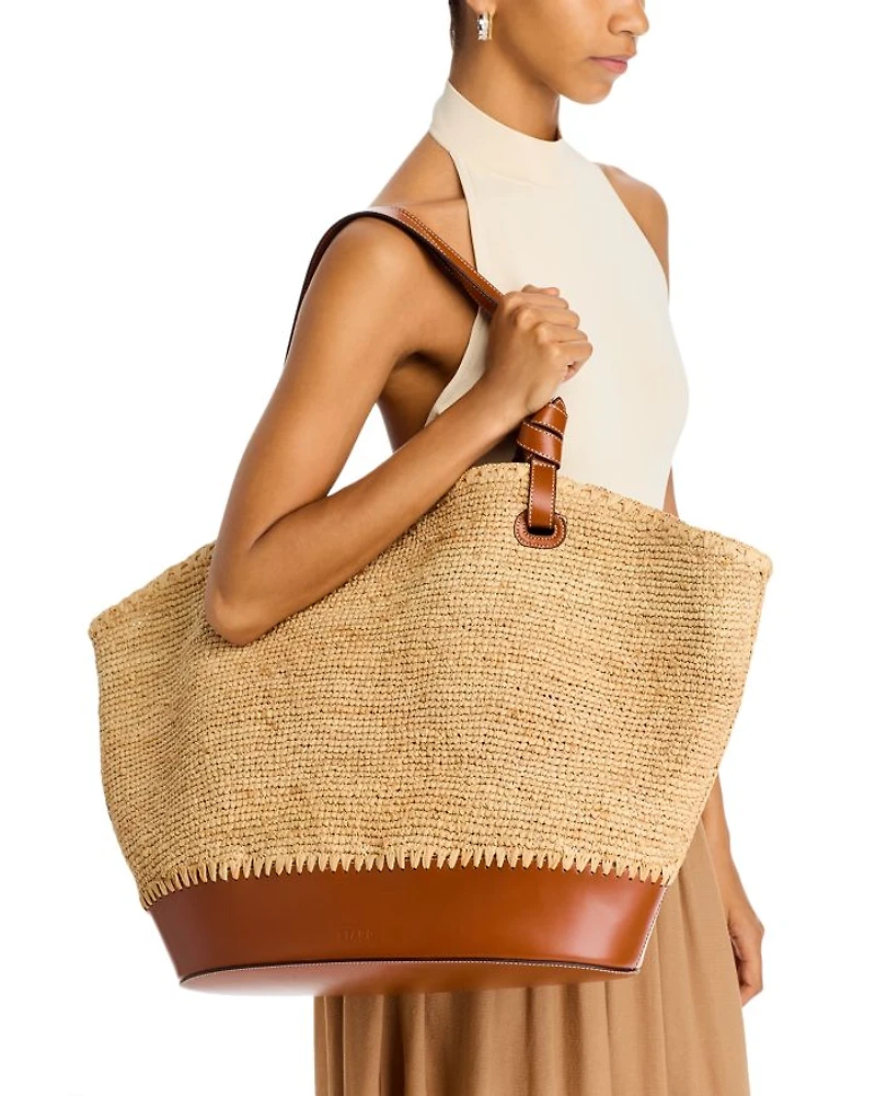 Squillo Large Raffia Tote