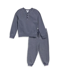 Boys' Henley Top & Chunky Thermal Jogger Pants Set - Little Kid