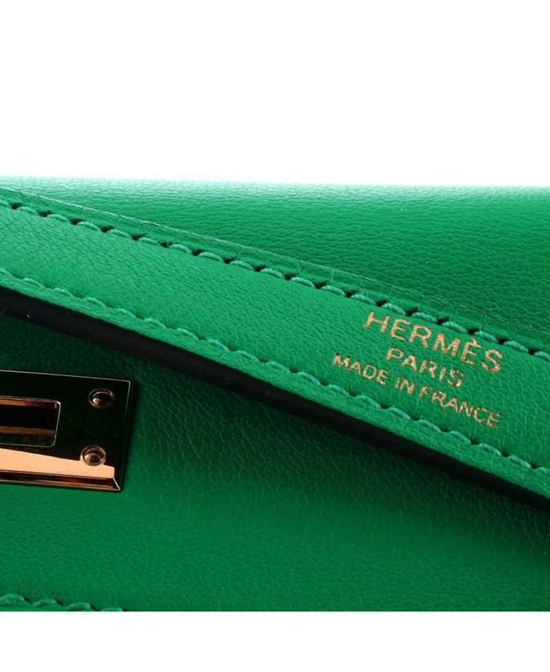 Kelly 25 Handbag Green Swift with Gold Hardware