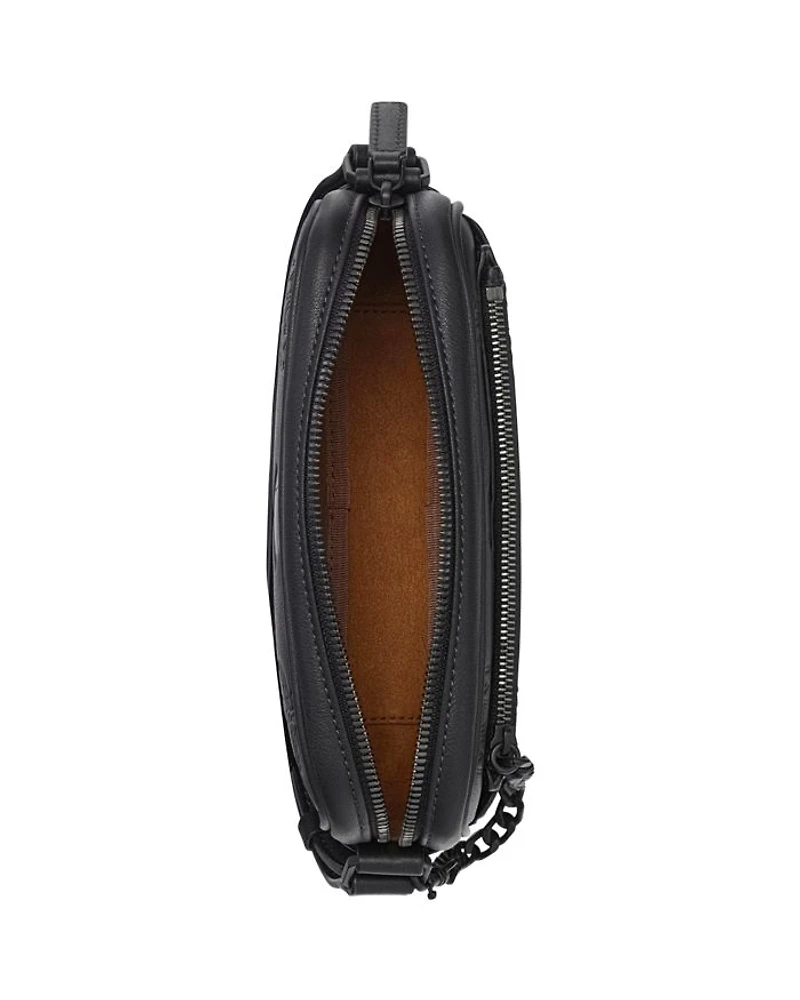 Aren Maxi Monogram Leather Crossbody