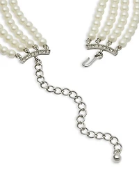 Kenneth Jay Lane Stone & Halo Imitation Multi Strand Choker Necklace, 12-16