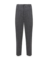 Wool Blend Herringbone Regular Fit Pants