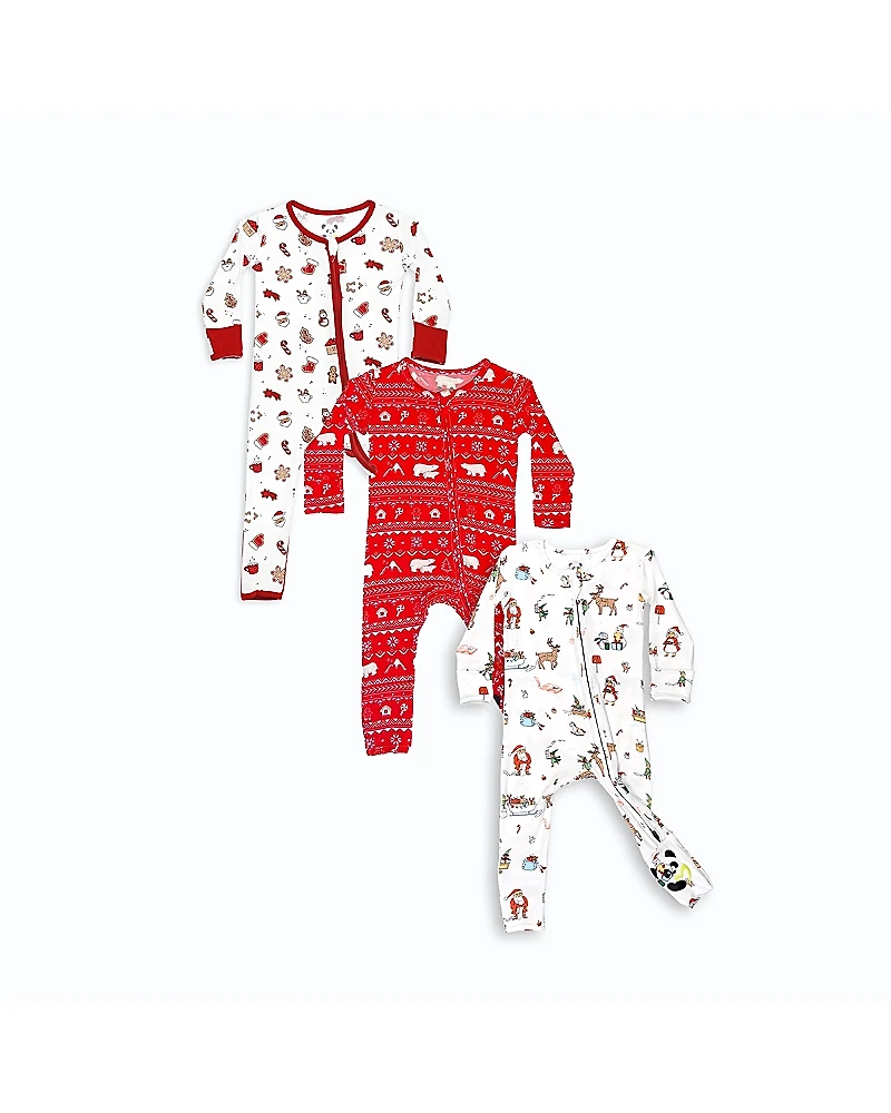 Bellabu Bear Unisex Christmas Convertible Footie Bundle - Baby