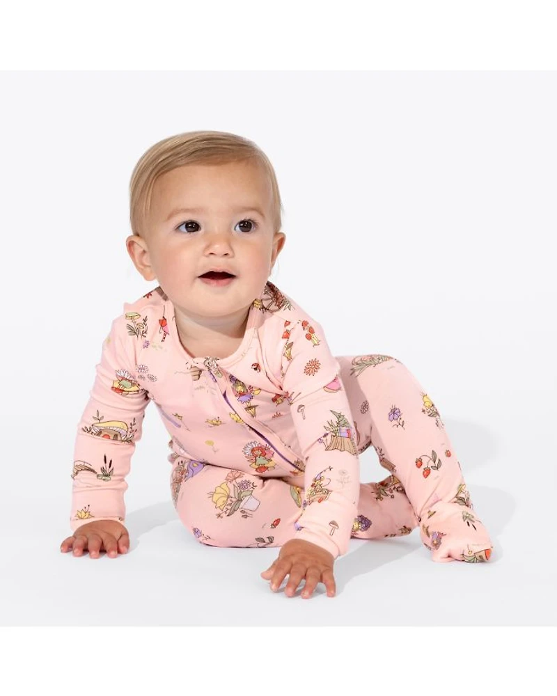 Girls' Fairy Garden Convertible Footie - Baby