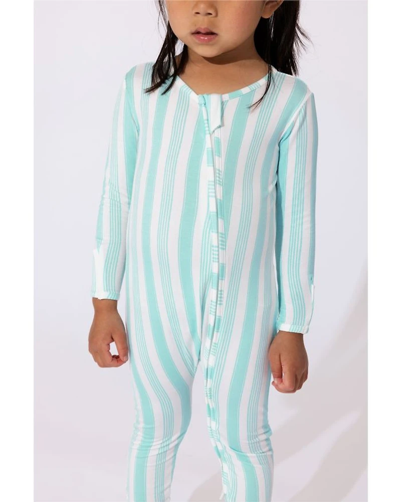 Unisex Slumber Stripes Convertible Footie - Baby