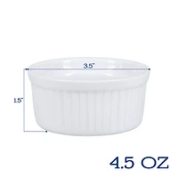 Porcelain 4.5 oz. White Ramekins, Set of 4