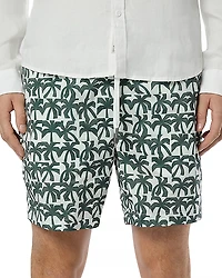 Onia Charles Palm Print Regular Fit 4 Swim Trunks