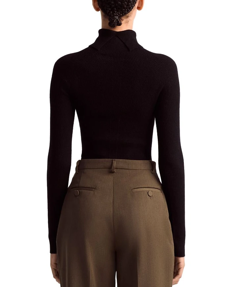 Demi Cashmere Ribbed Turtleneck Sweater