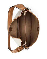 Polo ID Medium Leather Trim Canvas Shoulder Bag