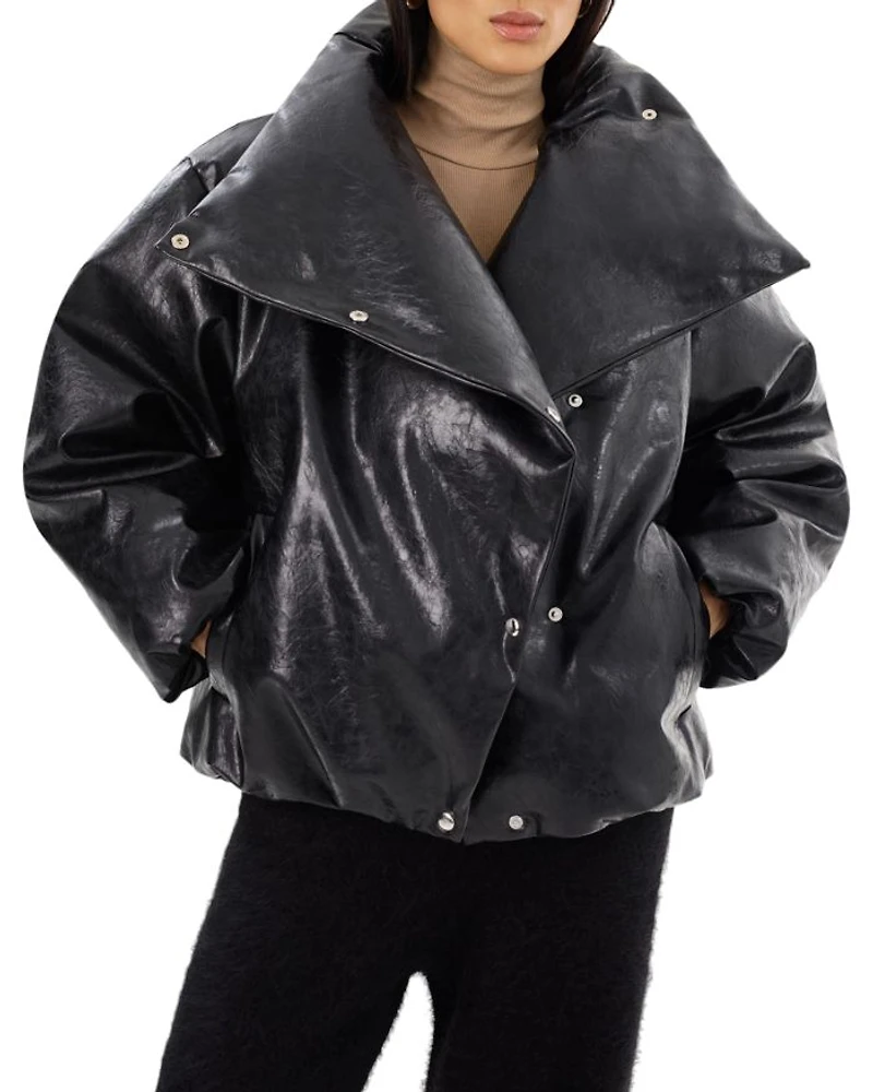 Ronnie Asymmetric Faux Leather Jacket