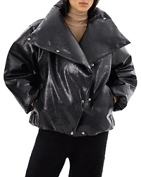 Ronnie Asymmetric Faux Leather Jacket