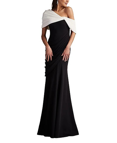 Tadashi Shoji Prewitt Pleated Drape Gown