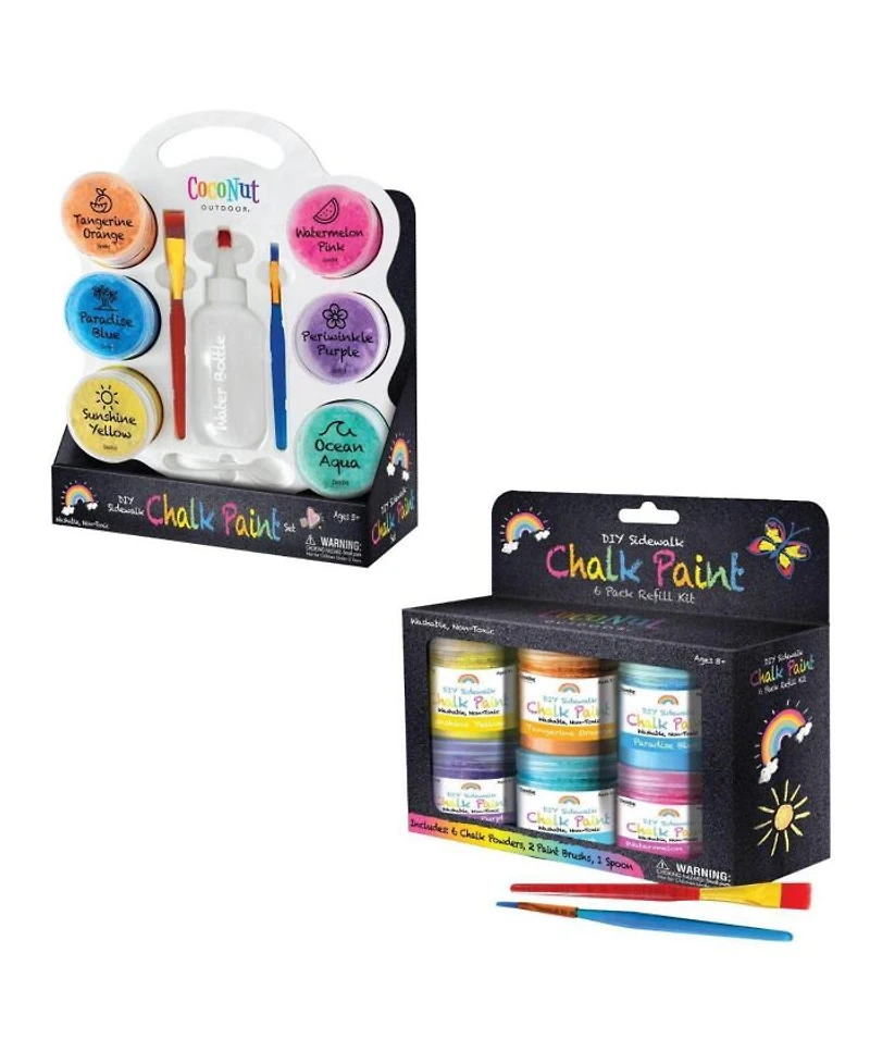 DIY Sidewalk Chalk Paint Set and 6pk Refill - Age 5+ Years