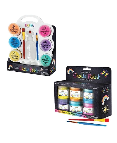 CocoNut Outdoor Diy Sidewalk Chalk Paint Set and 6pk Refill - Ages 5+
