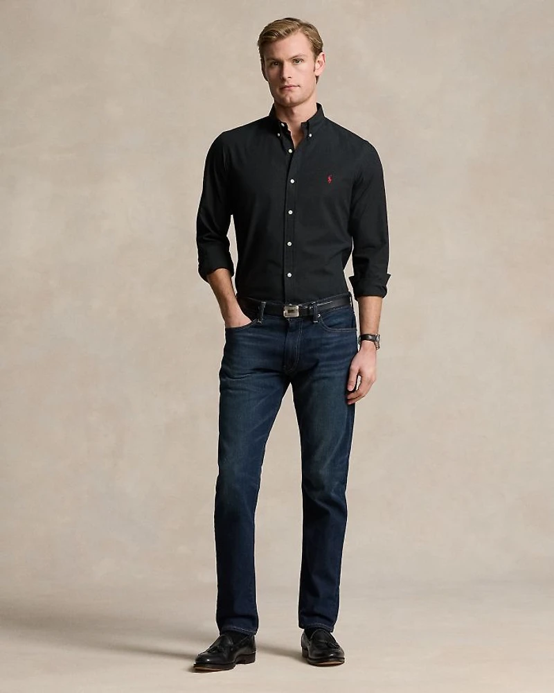 Slim Fit Long Sleeve Poplin Button Down Shirt