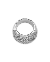 14K White Gold Diamond Pavé Ring, 3.5 tcw