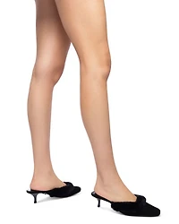 Women's Amal Faux Fur Trim Tan Slide Pumps